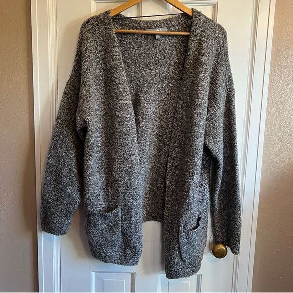 Marled Sweaters - Marled Heather Grey Cardigan with Pockets
